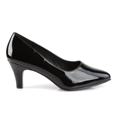 DIVINE-420 Pleaser Pink Label Black 3 Inch Exotic Ladies Heels