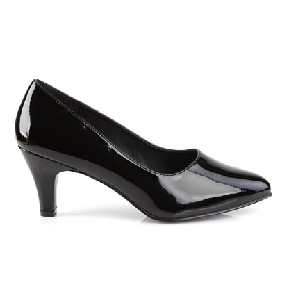 Pleaser Pink Label DIVINE-420 Black Court Shoes - 3 Inch Heels