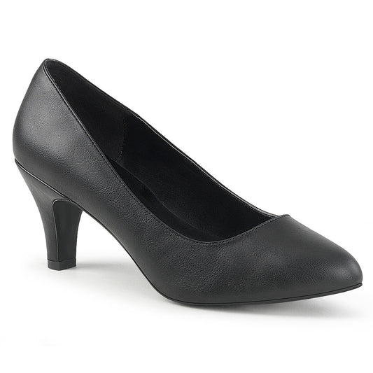 Pleaser Pink Label DIVINE-420 Black Court Shoes - 3 Inch Heels