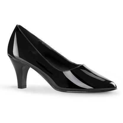 DIVINE-420 Pleaser Pink Label Black 3 Inch Exotic Ladies Heels