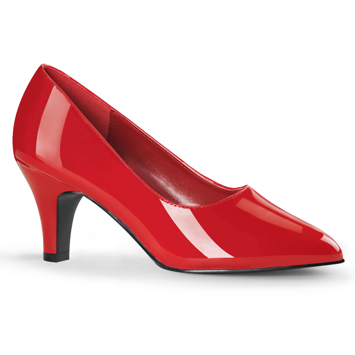 DIVINE-420 Pleaser Pink Label Red 3 Inch Sexy Ladies Heels