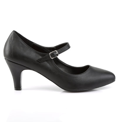 Pleaser Pink Label DIVINE-440 Black Mary Jane Shoes - 3 Inch Heels