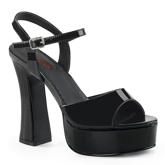 Demonia DOLLY-09 Black Platform Sandals - 5 Inch Heels