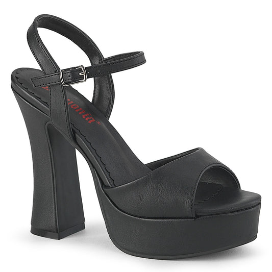 Demonia DOLLY-09 Black Platform Sandals - 5 Inch Heels