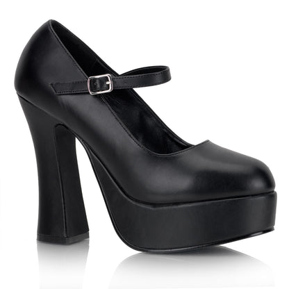 Demonia DOLLY-50 Black Platform Mary Jane Shoes - 5 Inch Heels