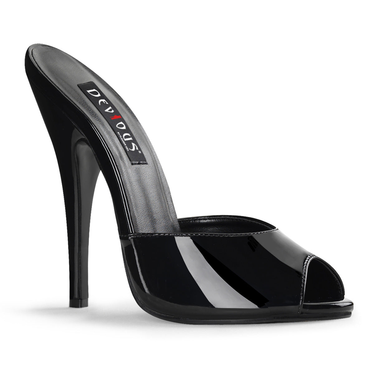 DOMINA-101 Devious Black 6 Inch Fetish Heels