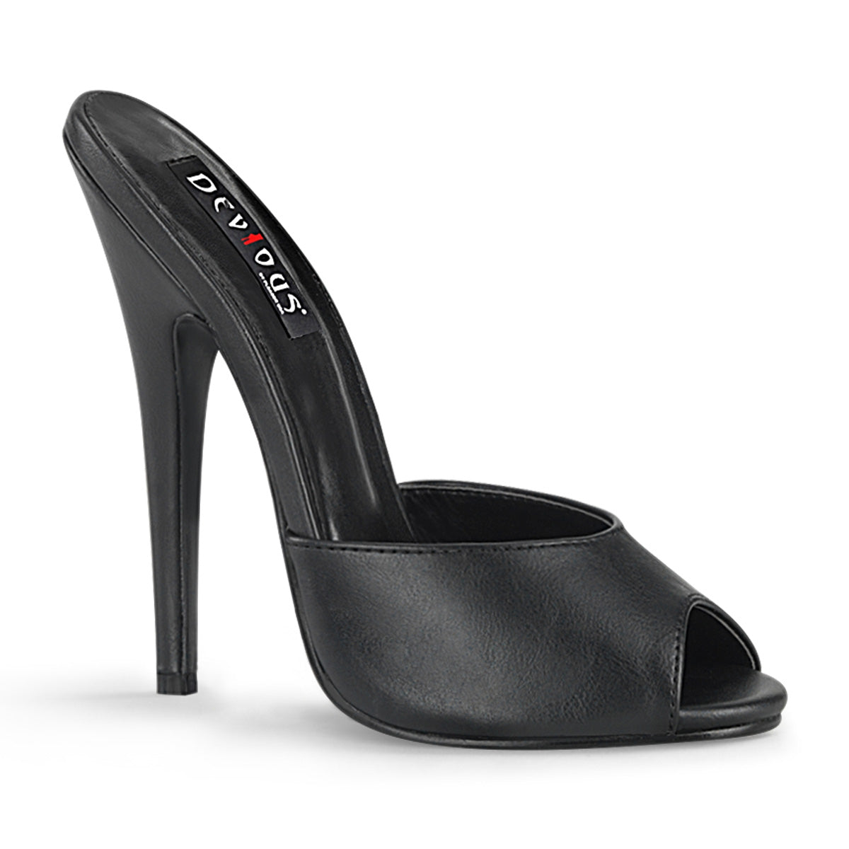 DOMINA-101 Devious Black 6 Inch Fetish Heels