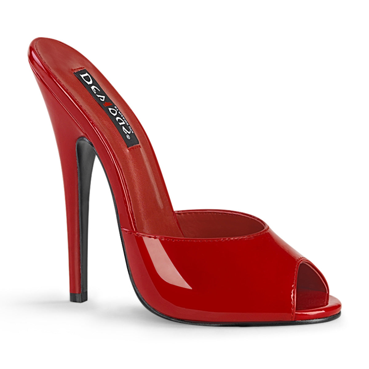DOMINA-101 Devious Red 6 Inch Fetish Heels Red Patent