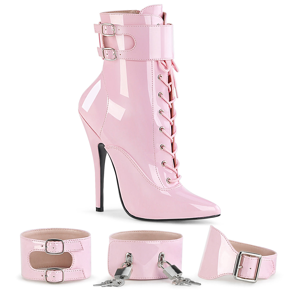 DOMINA-1023 Devious Baby Pink 6 Inch Fetish Heels