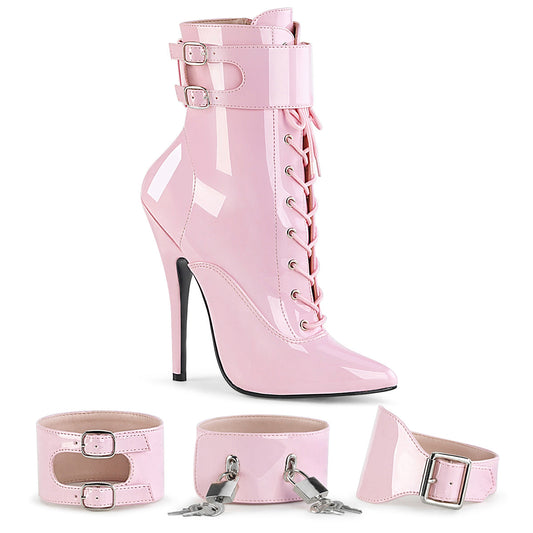 DOMINA 1023 Devious Fetish Heel 6 Inch Baby Pink Kinky Boots Devious Heels