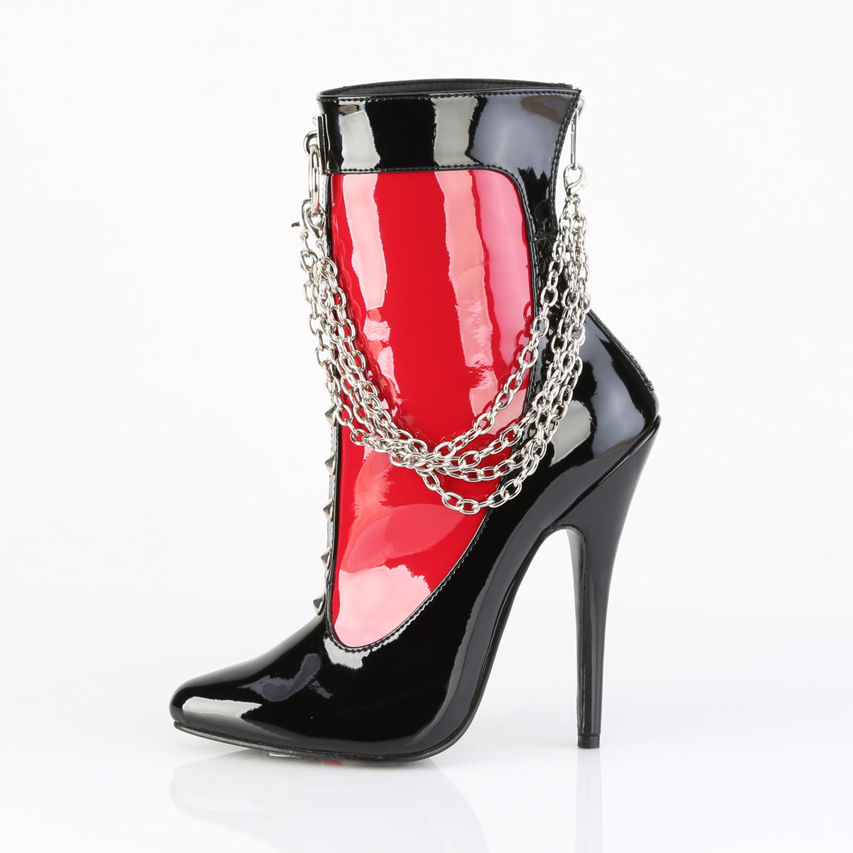 DOMINA-1033 Devious Black Red 6 Inch Fetish Heels