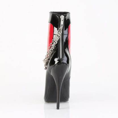 DOMINA-1033 Devious Black Red 6 Inch Fetish Heels