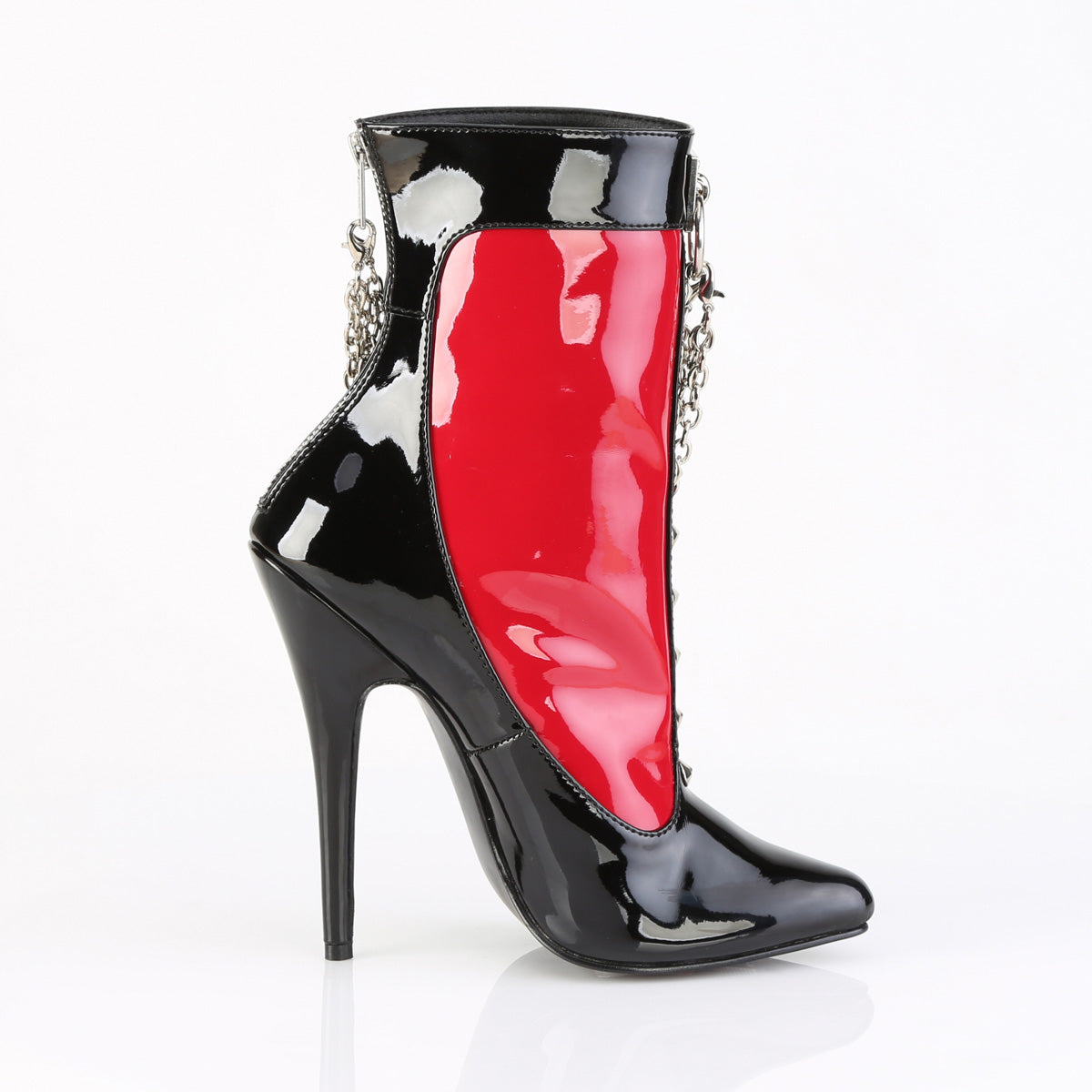 DOMINA-1033 Devious Black Red 6 Inch Fetish Heels