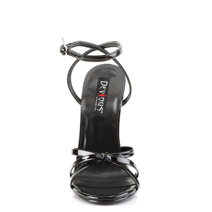 Devious DOMINA-108 Black Sandals - 6 Inch Heels