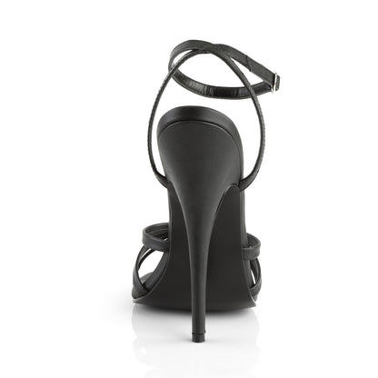 Devious DOMINA-108 Black Sandals - 6 Inch Heels