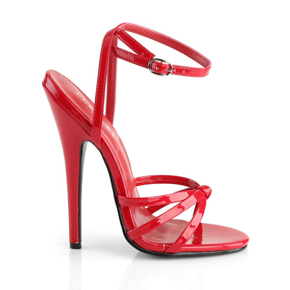 DOMINA-108 Devious Red 6 Inch Fetish Heels