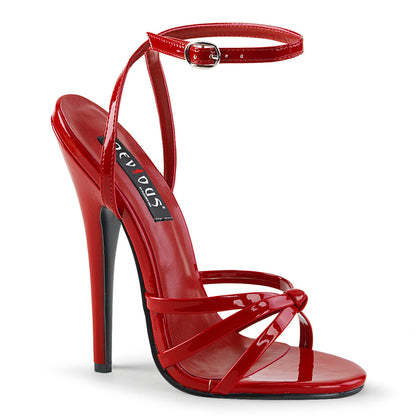 DOMINA-108 Devious Red 6 Inch Fetish Heels Red Pat