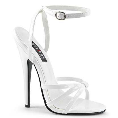 DOMINA-108 Devious White 6 Inch Fetish Heels White Pat