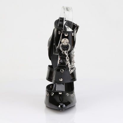 DOMINA-118 Devious Black 6 Inch Fetish Heels