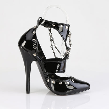 DOMINA-118 Devious Black 6 Inch Fetish Heels
