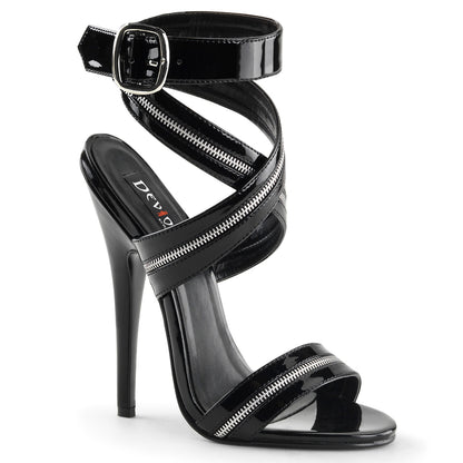 DOMINA-119 Devious Black 6 Inch Fetish Heels