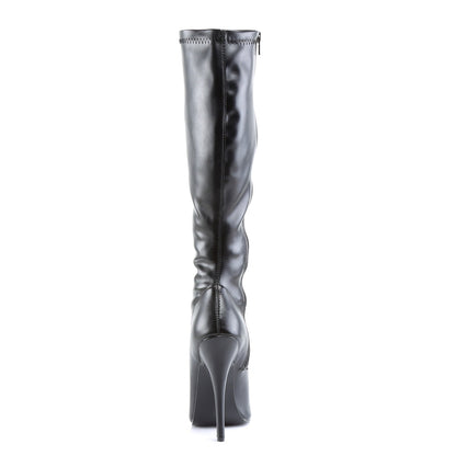 domina 2000 devious fetish shoes 6 inch plain stretch knee high length boots