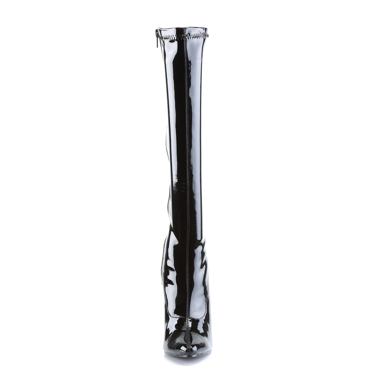 DOMINA-2000 Devious Black Patent 6 Inch Fetish Heels