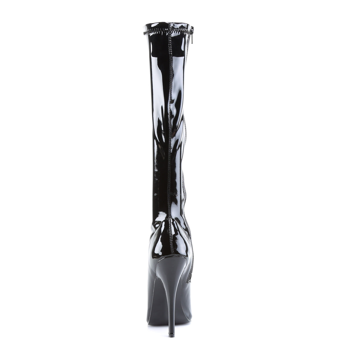 DOMINA-2000 Devious Black Patent 6 Inch Fetish Heels