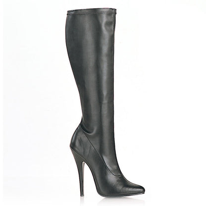 Devious DOMINA-2000 Black Knee High Boots - 6 Inch Heels