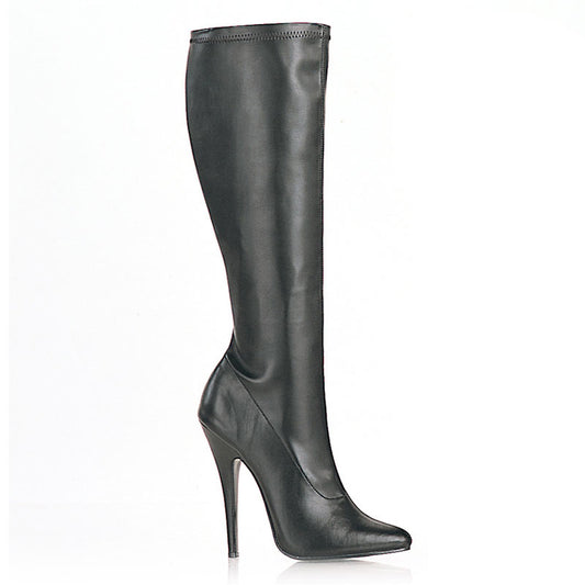 DOMINA-2000 Devious Black PU 6 Inch Fetish Heels