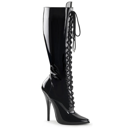 DOMINA-2020 Devious Black 6 Inch Fetish Heels Black Patent
