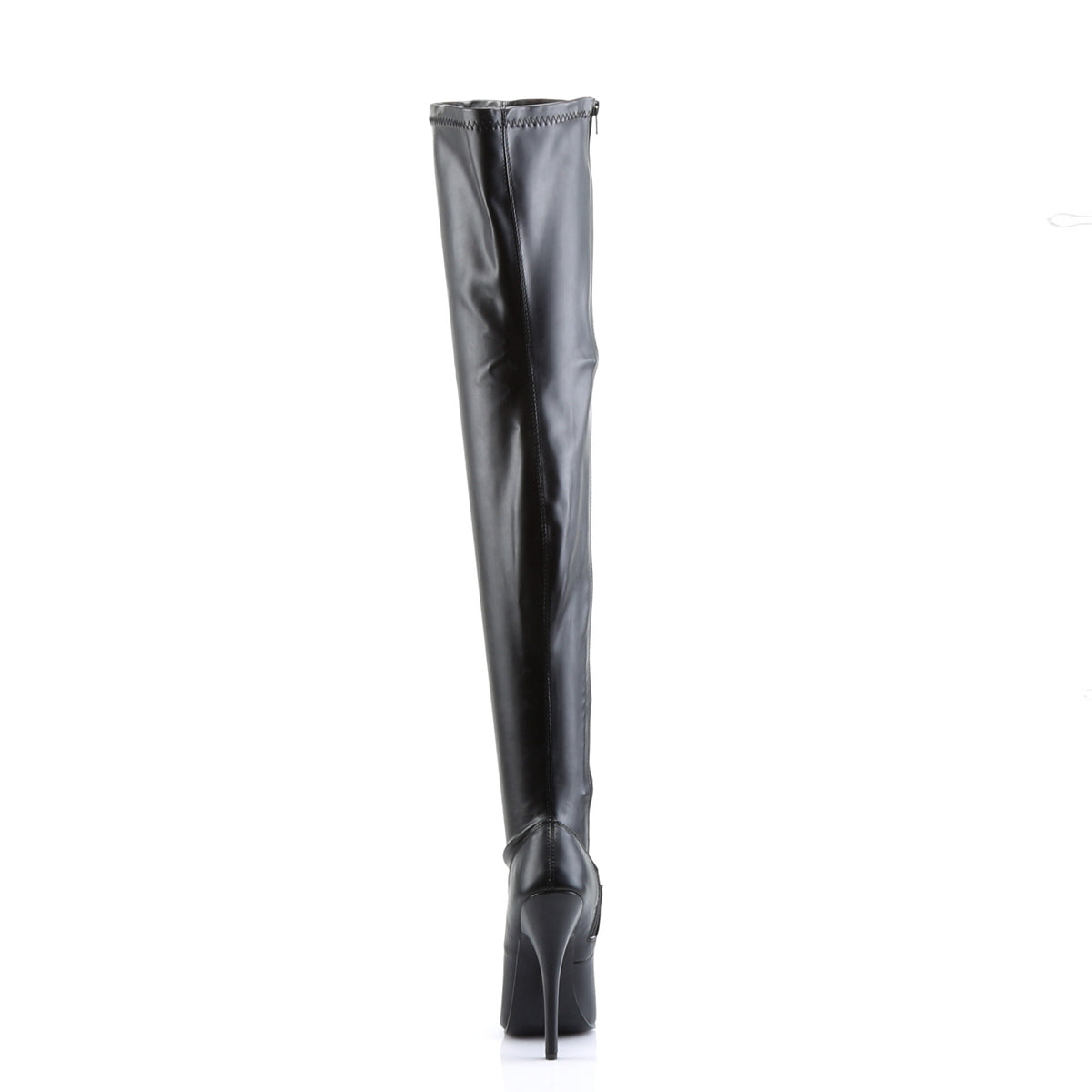 domina 3000 devious fetish shoes 6 inch plain stretch thigh high length boots side zip