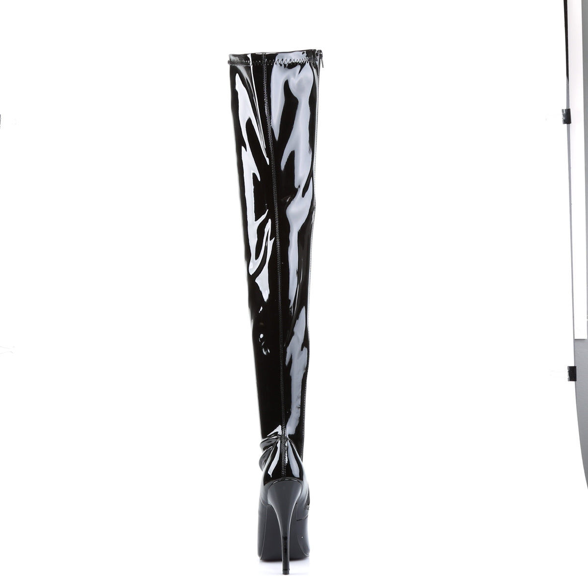 DOMINA-3000 Devious Black Patent 6 Inch Fetish Heels