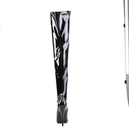 DOMINA-3000 Devious Black Patent 6 Inch Fetish Heels