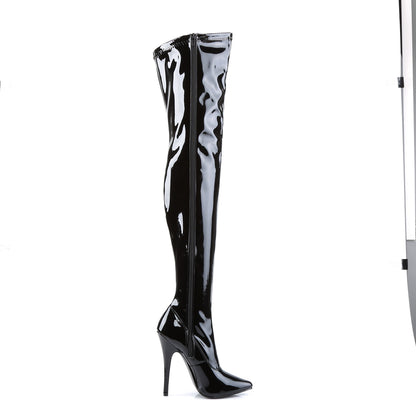DOMINA-3000 Devious Black Patent 6 Inch Fetish Heels