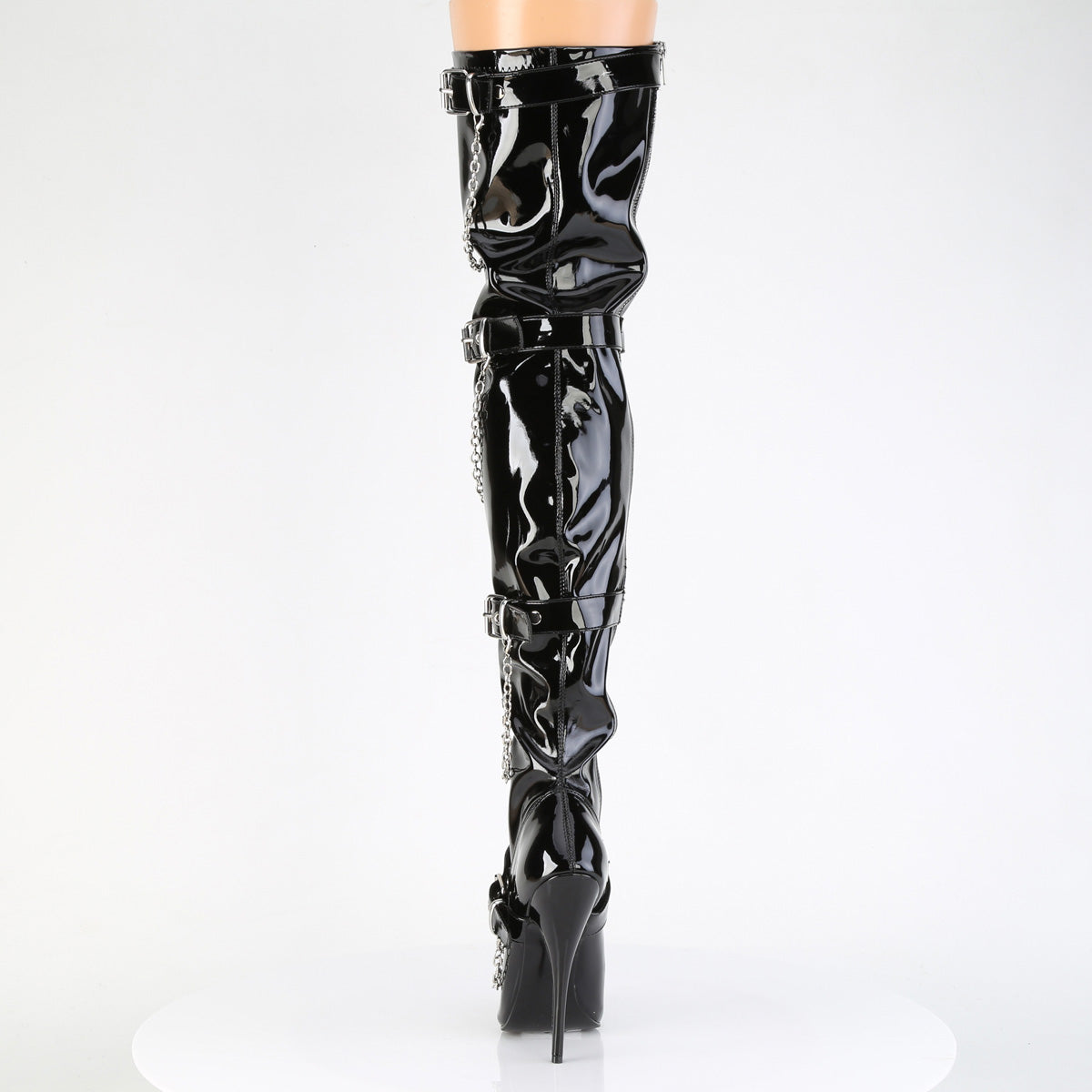 Devious DOMINA-3027 Black Thigh High Boots - 6 Inch Heels