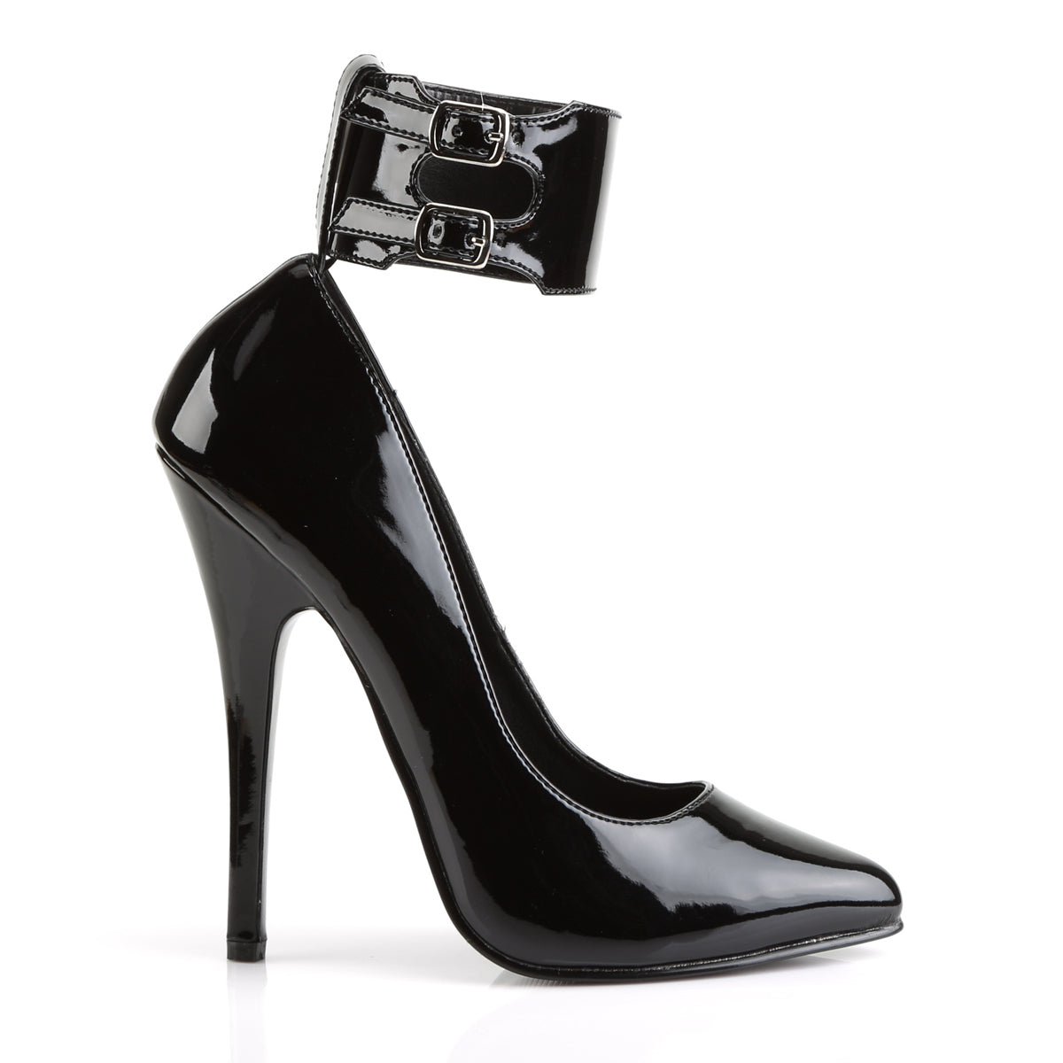DOMINA-434 Devious Black 6 Inch Fetish Heels