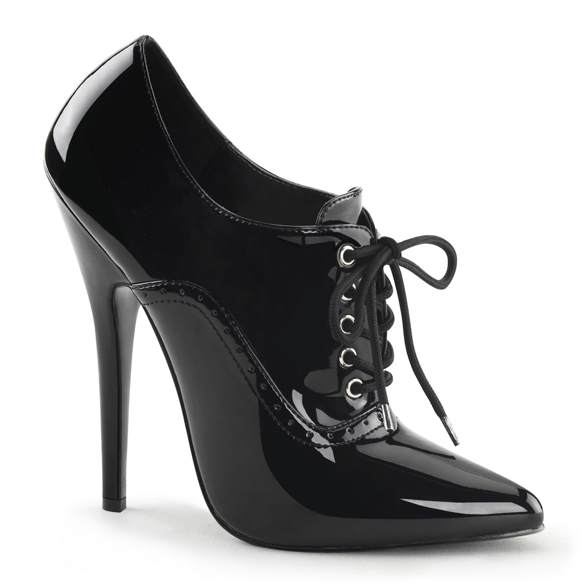 DOMINA-460 Devious Black 6 Inch Fetish Heels