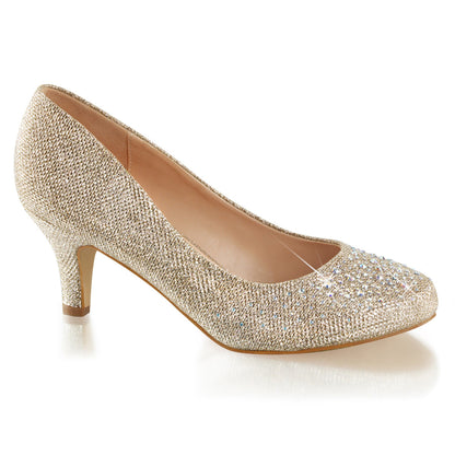 DORIS-06 Fabulicious Nude 2.5 Inch Elegant Shoes Nude Glitter Mesh Fabric