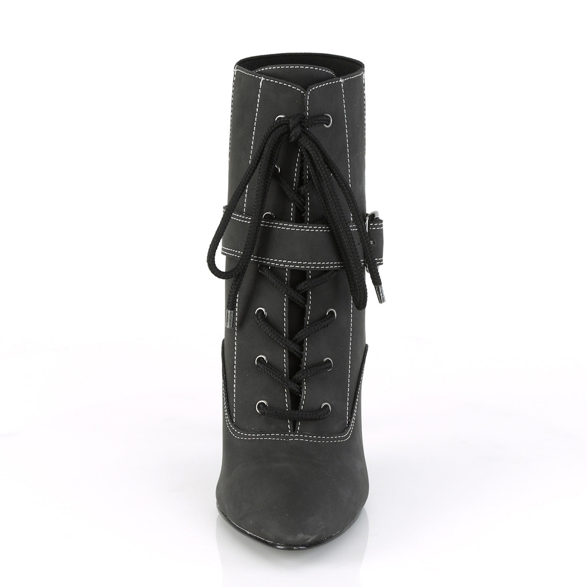DREAM-1022 Pleaser Pink Label Black 4 Inch Fetish Ankle Boots