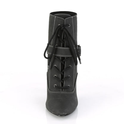DREAM-1022 Pleaser Pink Label Black 4 Inch Fetish Ankle Boots