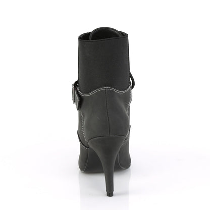 DREAM-1022 Pleaser Pink Label Black 4 Inch Fetish Ankle Boots