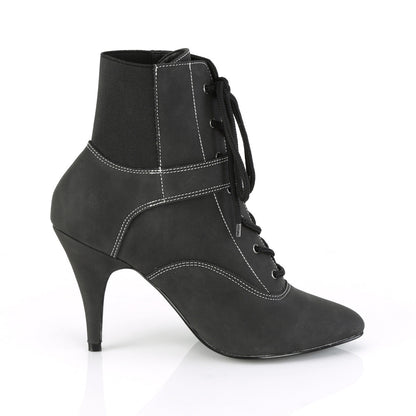 DREAM-1022 Pleaser Pink Label Black 4 Inch Fetish Ankle Boots