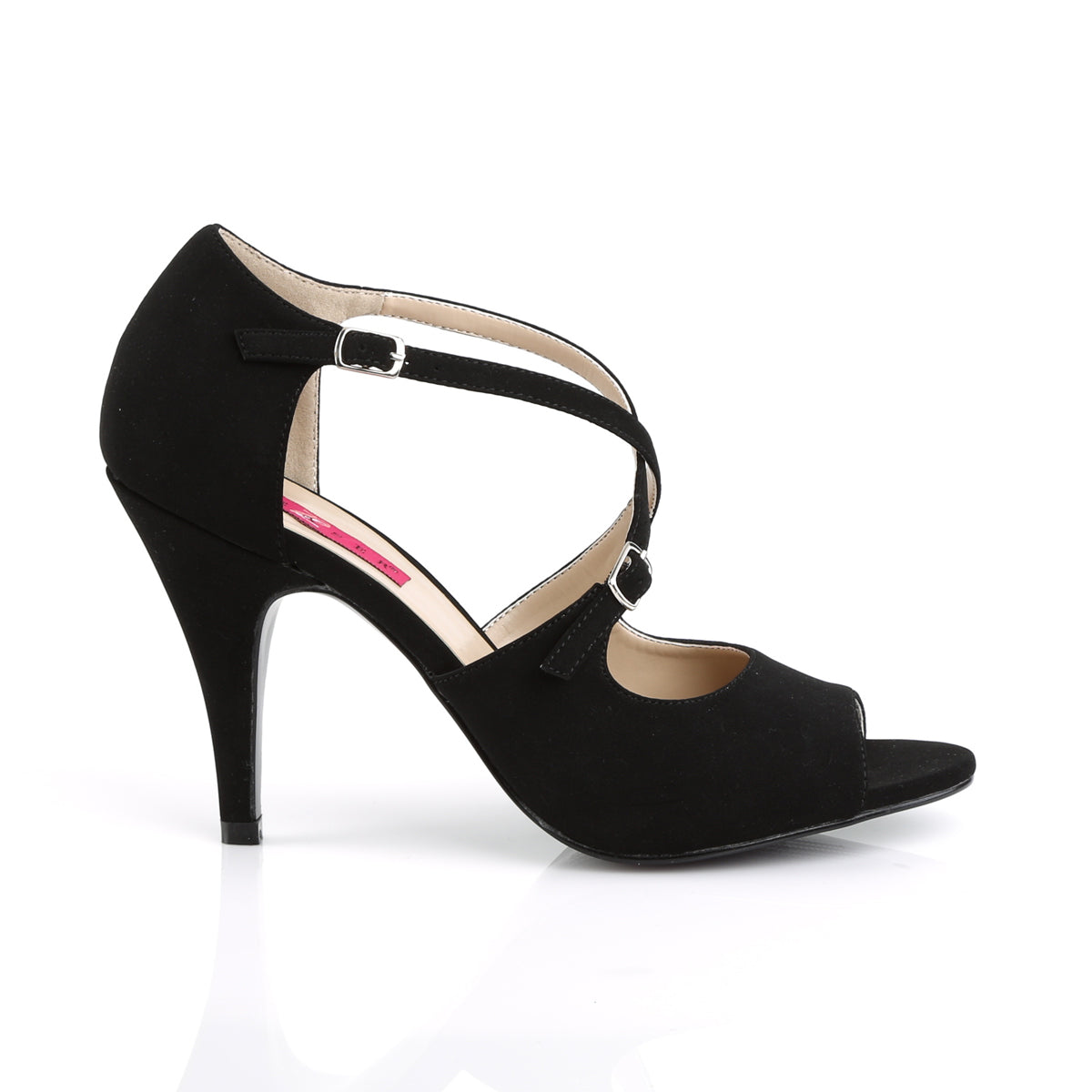 DREAM-412 Pleaser Pink Label Black 4 Inch Fetish High Heels