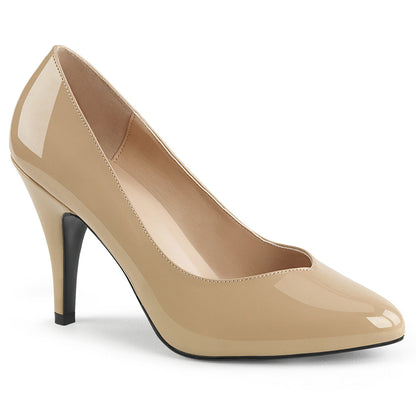 DREAM-420 Pleaser Pink Label Cream 4 Inch Exotic High Heels Cream Pat