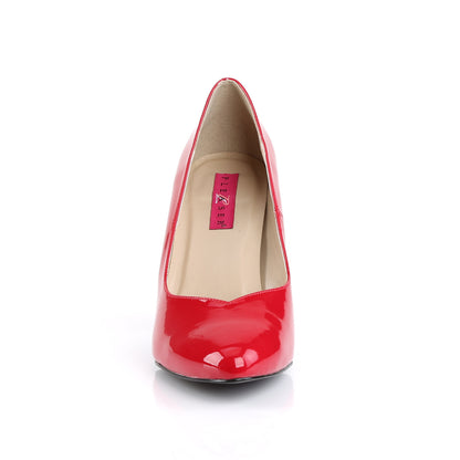 Pleaser Pink Label DREAM-420 Red Court Shoes - 4 Inch Heels