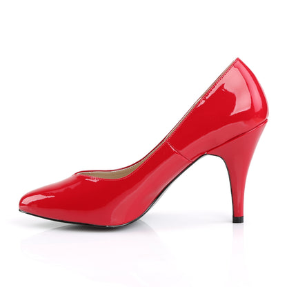 Pleaser Pink Label DREAM-420 Red Court Shoes - 4 Inch Heels
