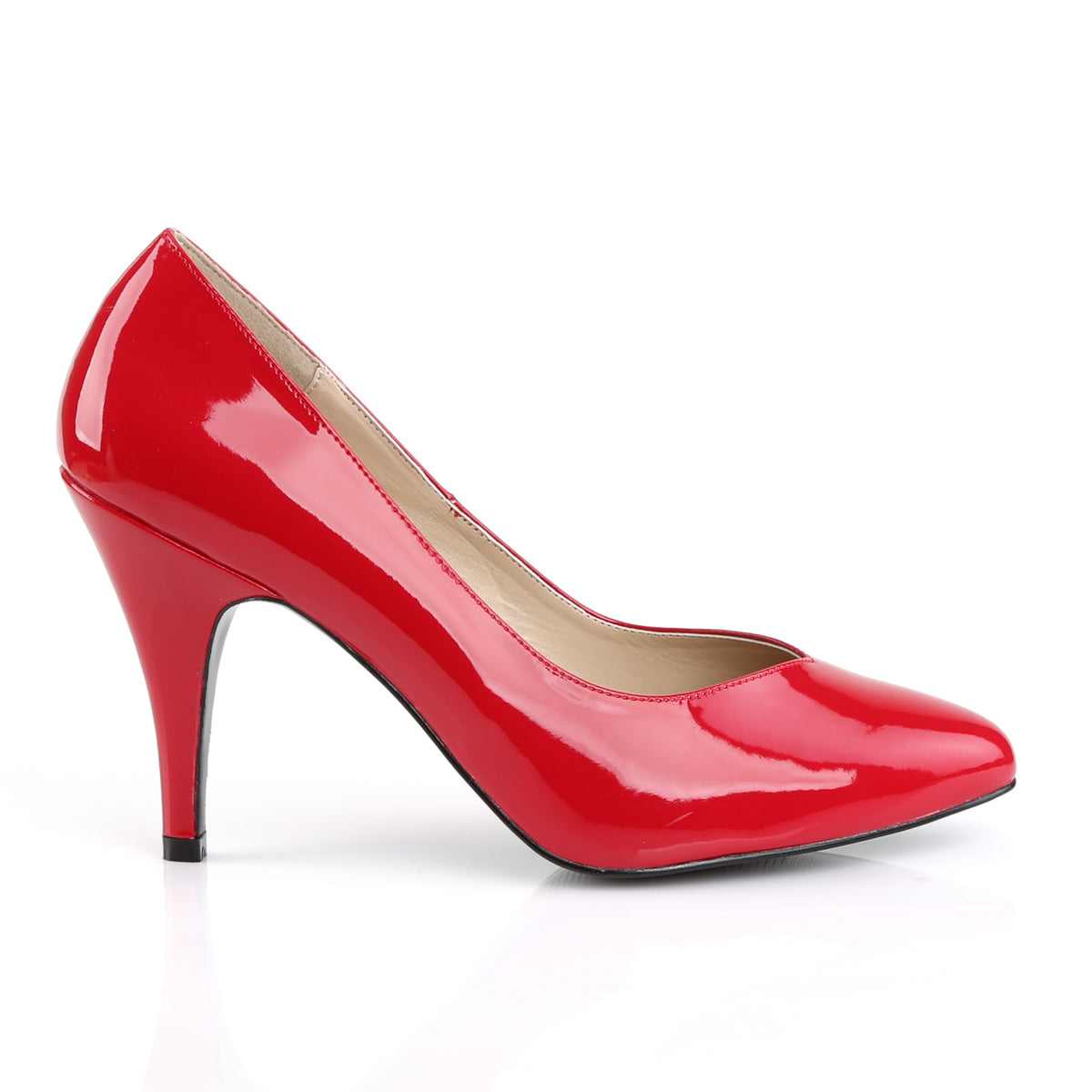 Pleaser Pink Label DREAM-420 Red Court Shoes - 4 Inch Heels