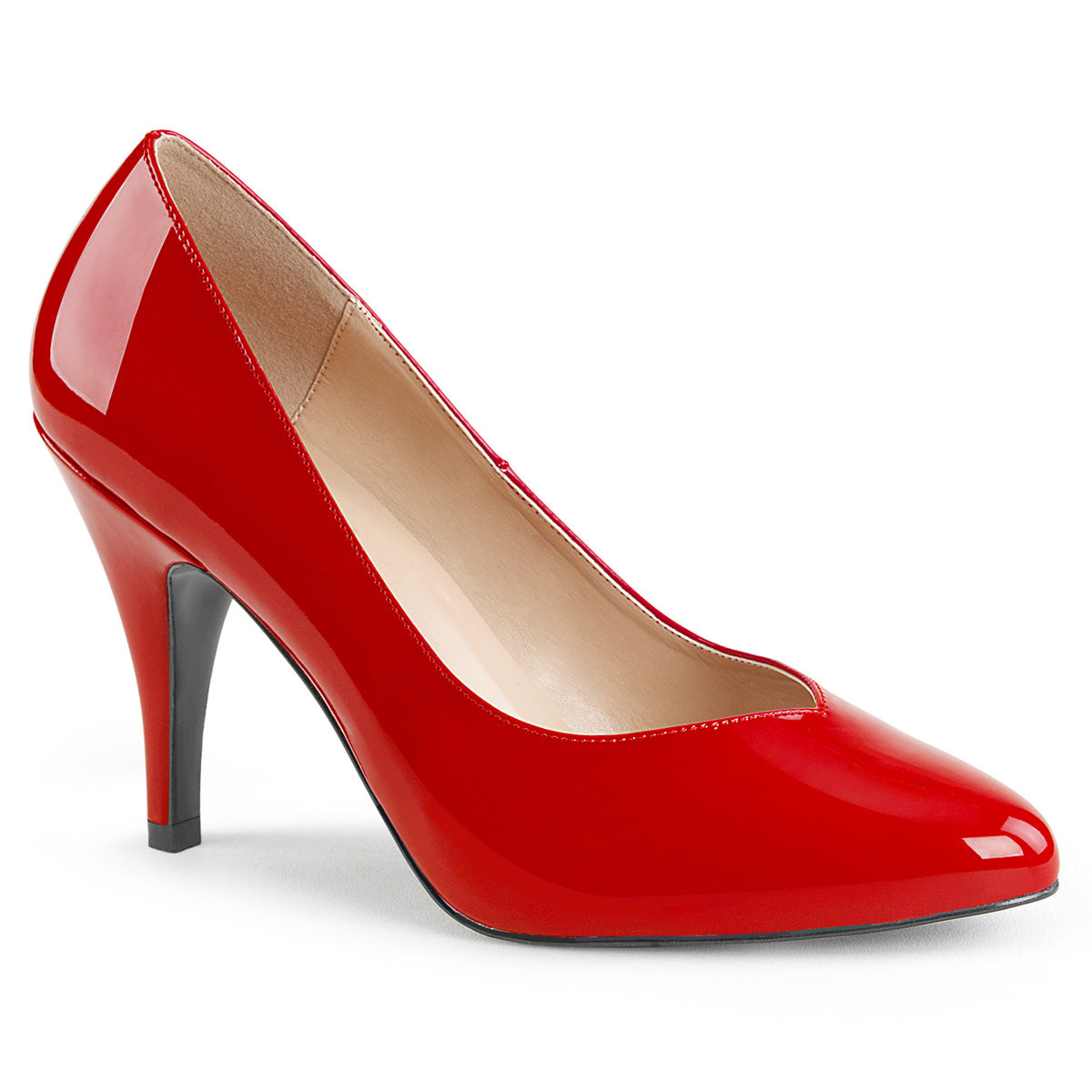 DREAM-420 Pleaser Pink Label Red 4 Inch Sexy High Heels Red Patent