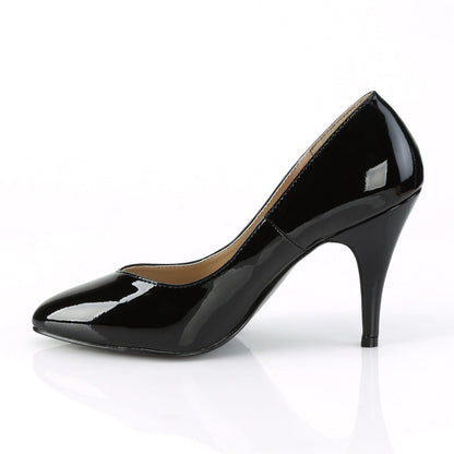 DREAM-420W Pleaser Pink Label Black 4 Inch Fetish Wide Heels